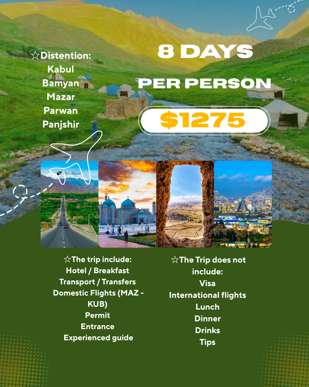 Kabul Bamyan Balkh Herat